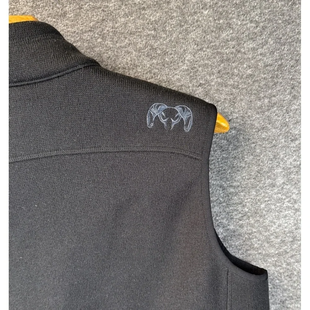 KUIU Base Camp Sweater Fleece Vest Mens Medium Black Hunt Hike Full Zip 14028